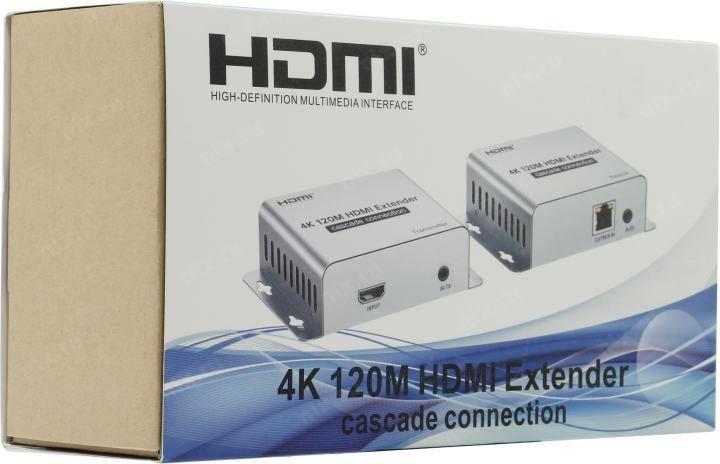 Orient <VE048> HDMI Extender (HDMI 19F-> RJ45 -> HDMI 19F, до 120м,  передача ИК сигналов)
