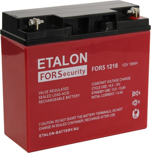 Аккумулятор ETALON FORS 1218 (12 В 18 Ач,Ушко болт+гайка М4-М5,5)