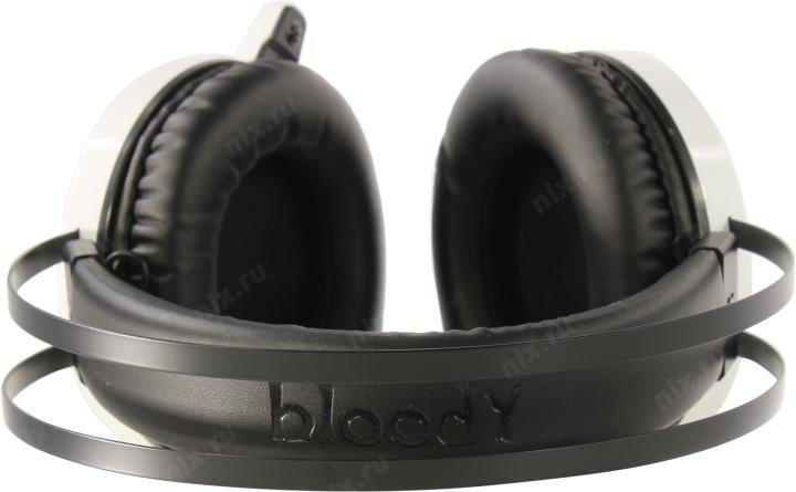 Наушники с микрофоном Bloody G521 White (7.1, шнур 2.3м,  USB, срегулятором громкости)