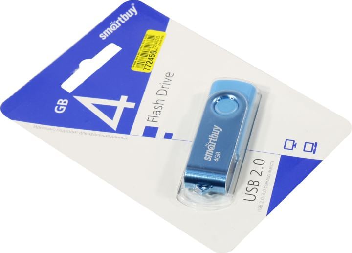USB-флешка SmartBuy SB004GB2TWB, 4GB, Twist
