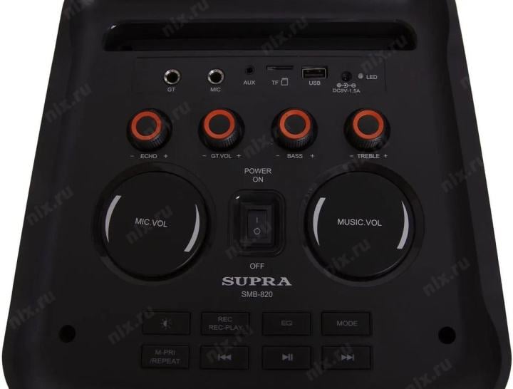 Минисистема Supra SMB-820 черный 70Вт FM  USB  BT  micro SD