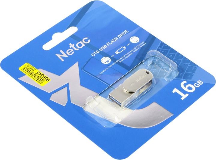 Netac <NT03U785C-016G-32PN> USB/USB-C OTG Flash Drive  16Gb  (RTL)