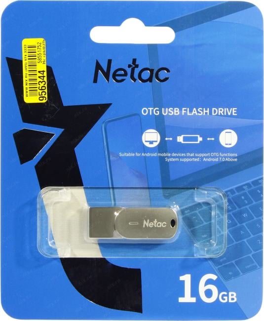 Netac <NT03U785C-016G-32PN> USB/USB-C OTG Flash Drive  16Gb  (RTL)
