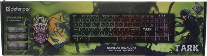 Defender TARK C-779 <Black> (Кл-ра, USB, +Мышь,  4кн,  Roll,  коврик) <52779>