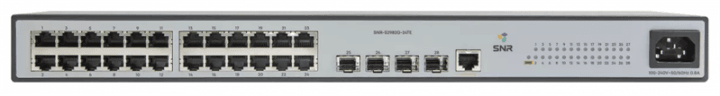 SNR-S2982G-24TE Управляемый коммутатор уровня 2, 24 порта 10/100/1000Base-T и 4  порта 100/1000BASE-X (SFP)