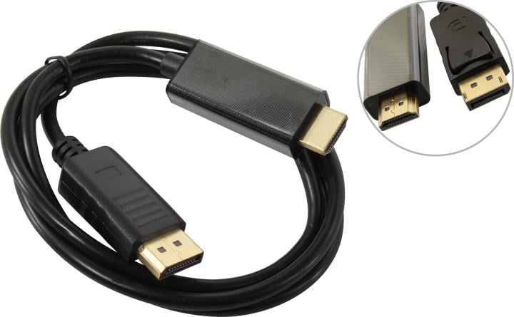 ExeGate <EX-CC-DP-HDMI-1.0> Кабель-переходник DisplayPort (M) ->HDMI  (M) 1м <EX294708RUS>