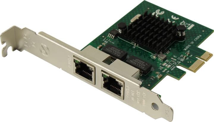 Exegate EX293452RUS Сетевой адаптер ExeGate EXE-BCM5720 (PCI-E x1 v2.0, порты 2xRJ45, 10/100/1000Mbps, Gigabit Chipset Broadcom BCM5720)