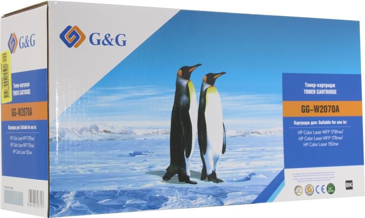 Картридж лазерный G&G GG-W2070A (есть ограничения по прошивке) черный (1000стр.) для HP Color Laser MFP 179fnw/178nw/150nw