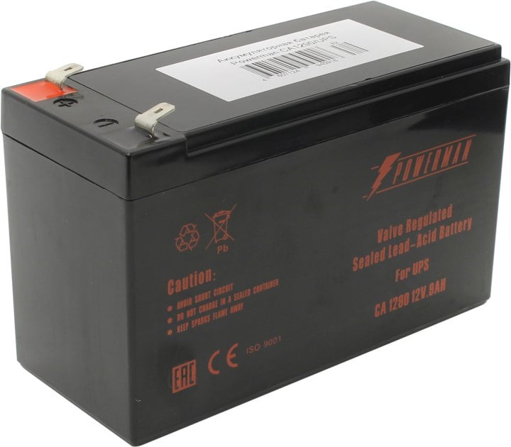 Аккумулятор для ИБП Powerman CA1290, 12В, 9Ач, AGM