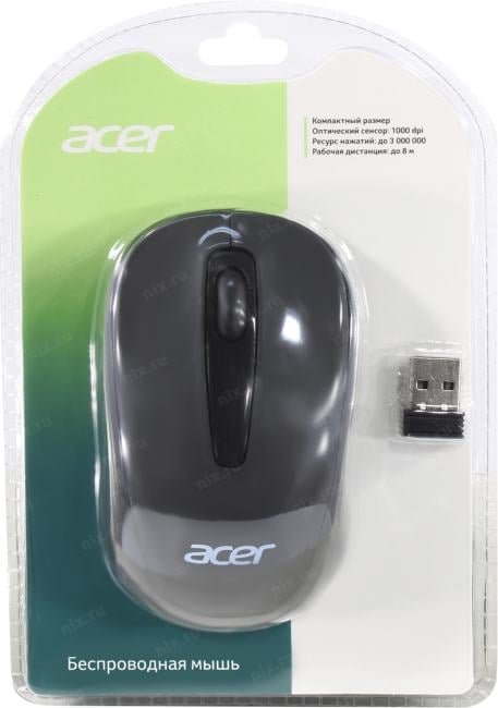 Acer Wireless Optical Mouse OMR133 <ZL.MCEEE.01G> (RTL)  USB  3btn+Roll