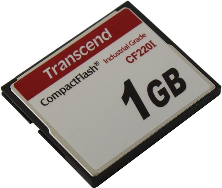 Промышленная карта памяти Transcend CompactFlash 1GB Transcend 220I, SLC, темп. режим от -40? до +85?