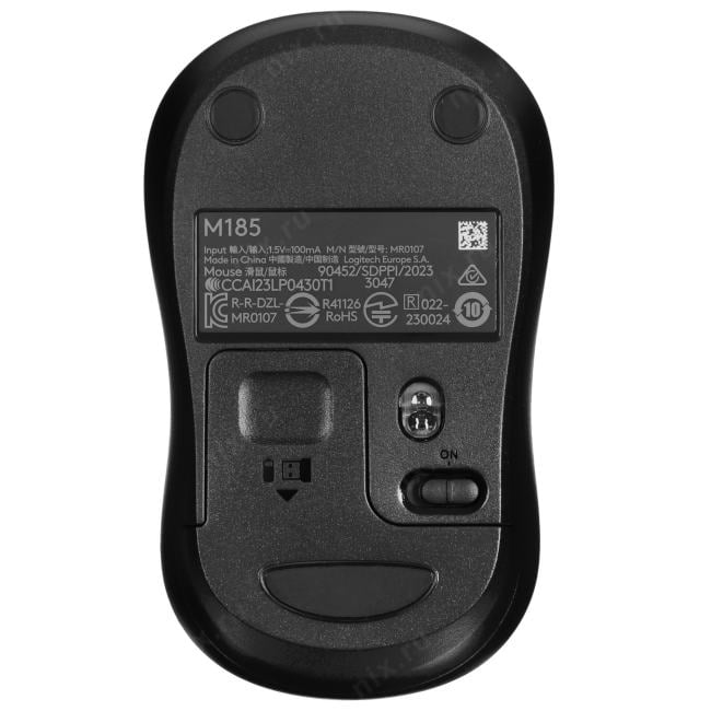 910-006540 Мышь Logitech M185 черный/серый оптическая 1000dpi беспров. USB  для  ноутбука  2but ()