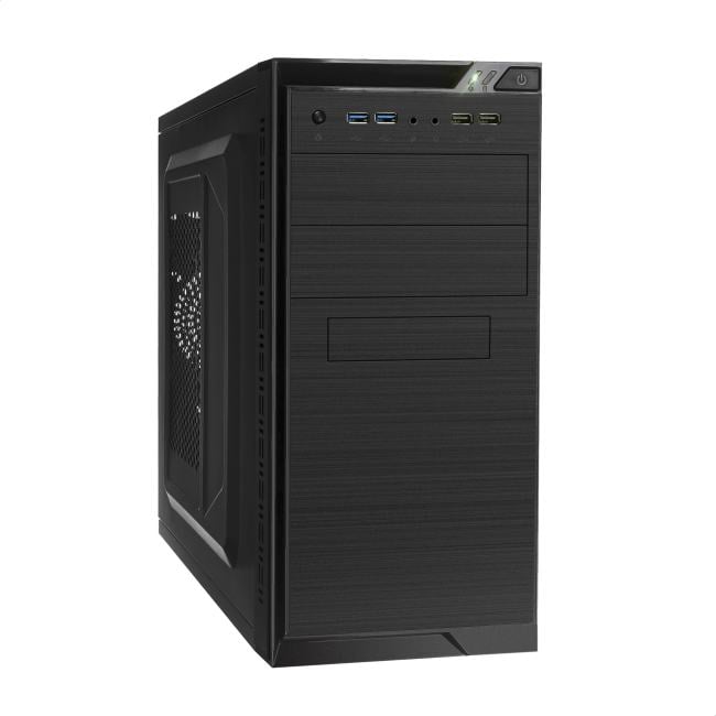 EX299151RUS Корпус Minitower ExeGate QA-412U-UNS400 (mATX, БП UNS400 с вент. 12см,  2*USB+2*USB3.0, аудио, черный)