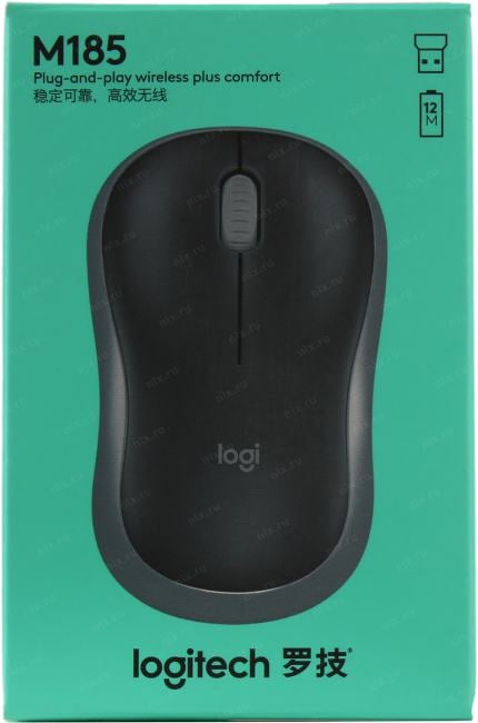 Logitech M185 Red Wireless Mouse <910-002633> (RTL) USB  3btn+Roll  уменьшенная