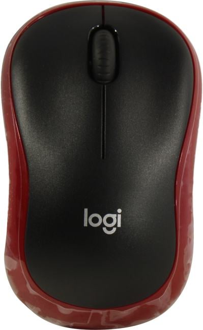 Logitech M185 Red Wireless Mouse <910-002633> (RTL) USB  3btn+Roll  уменьшенная