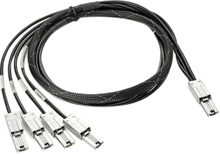 HPE AN975A Кабель HPE 2m External mini-SAS to 4x1  mini-SAS Cable Kit