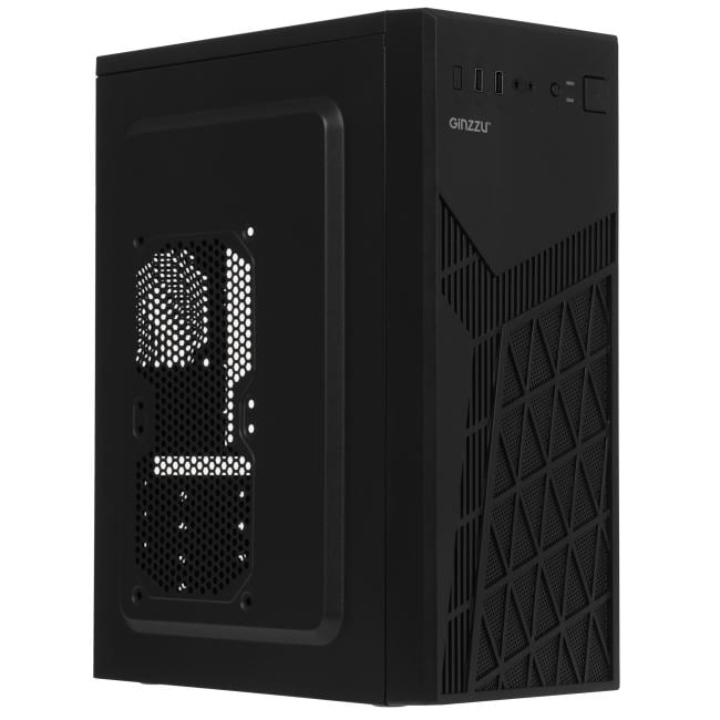 Корпус Ginzzu A410, MidiTower, ATX, без БП, черный