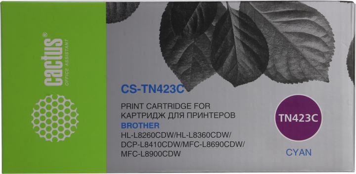 Картридж Cactus CS-TN423C Cyan для  Brother HL-L8260CDW/L8360CDW, DCP-L8410CDW/MFC-L8690CDW/MFC-L8900CDW