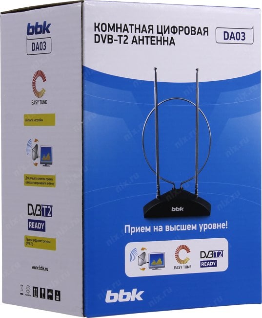 BBK <DA03> Телевизионная  комнатная антенна (VHF/UHF/DVB-T2)