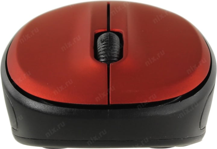 OKLICK Wireless Optical Mouse <665MW> <Black&Red> (RTL)  USB 3btn+Roll <1025135>