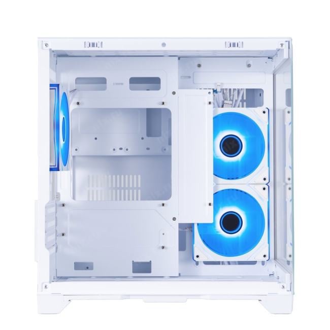 Корпус 1STPLAYER MEGAVIEW MV5-TP ARGB White / mATX / 3x120mm ARGB  fans / MV5-TP-WH-2FC7R-W-1FC7-W