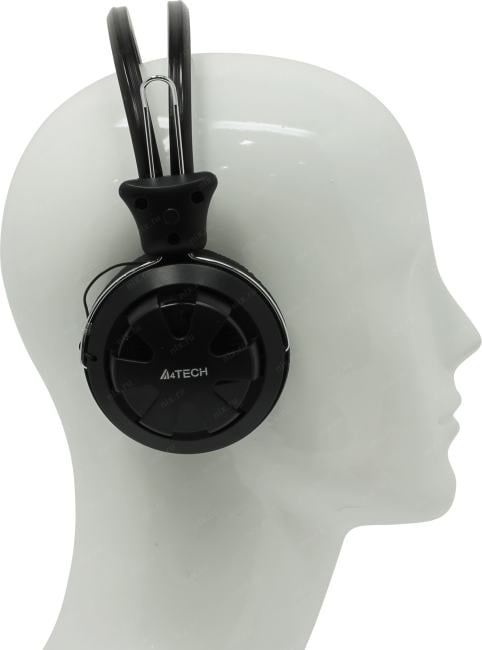 Наушники с микрофоном A4Tech HS-28-1 Black (шнур  1.8м,  с регулятором  громкости)