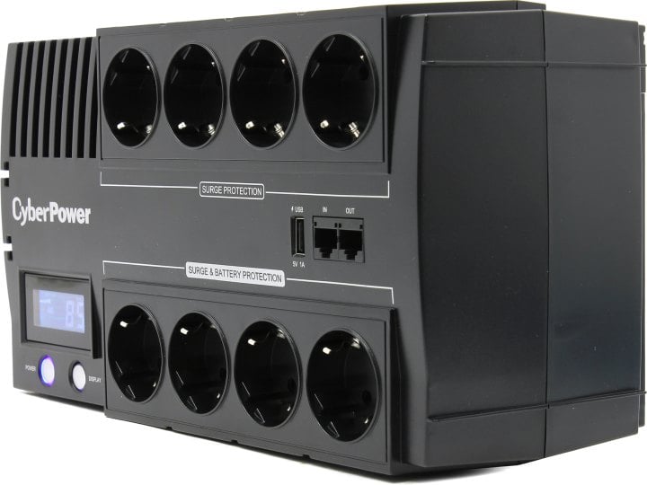 ИБП CyberPower BR700ELCD, Line-Interactive, 700VA/420W, 8×Schuko, LCD