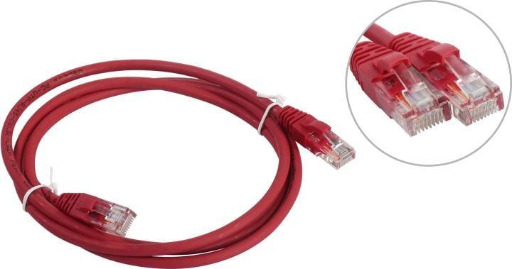 Cabeus PC-UTP-RJ45-Cat.5e-1.5m-RD-LSZH Патч-корд U/UTP, категория 5е, 2xRJ45/8p8c, неэкранированный, красный, LSZH, 1.5м