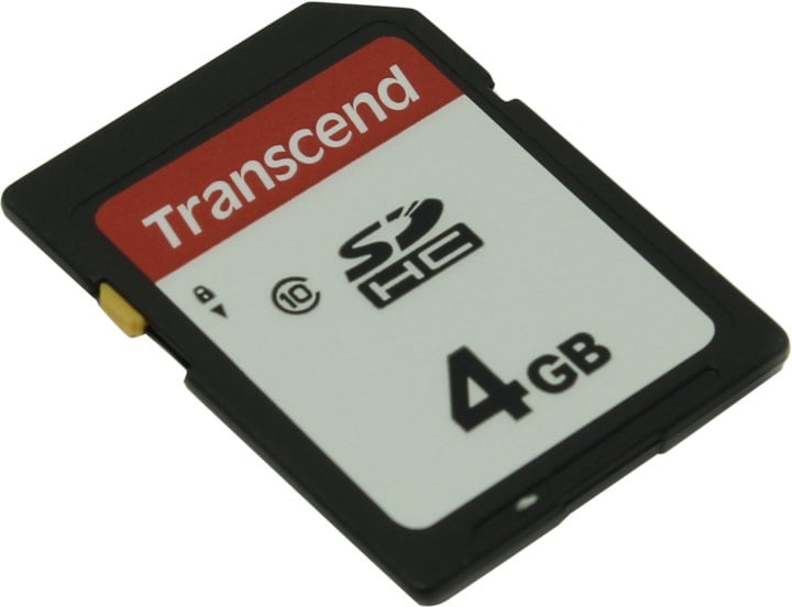 Карта памяти Transcend TS4GSDC300S, 4 ГБ, SDHC Class 10 UHS-I