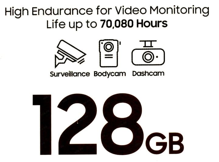 Samsung PRO Endurance <MB-MJ128KA> microSDXC Memory Card 128Gb Class10 UHS-I U3 V30+  microSD--> SD Adapter