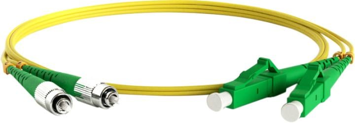 Hyperline <FC-D2-9-FC/AR-LC/AR-H-2M-LSZH-YL> Patch cord ВО, FC-LC, duplex,  SM 9/125 2м
