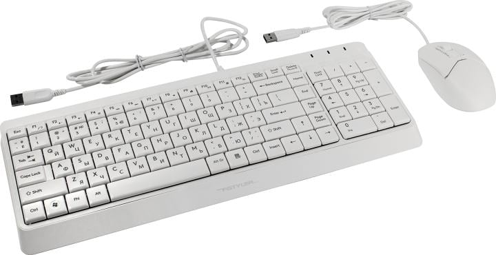 Комплект проводной клавиатура + мышь A4Tech Fstyler F1512, USB, мультимедийная, черный