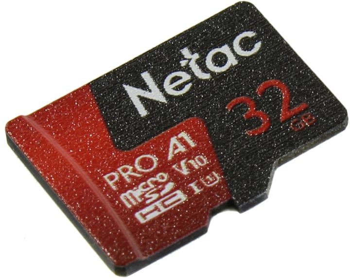 Netac <NT02P500PRO-032G-S> microSDHC Memory Card 32Gb  UHS-I U1 V10
