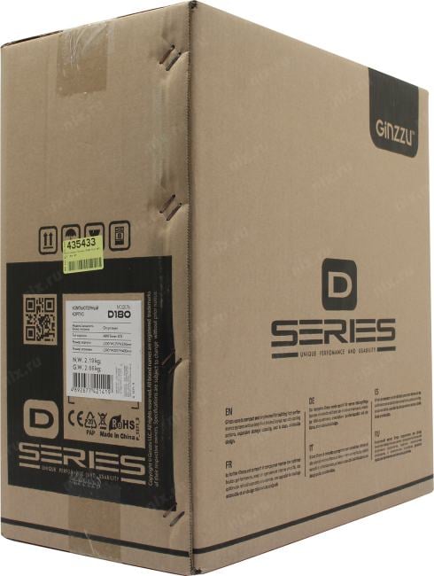 Minitower Ginzzu D180  MicroATX без БП