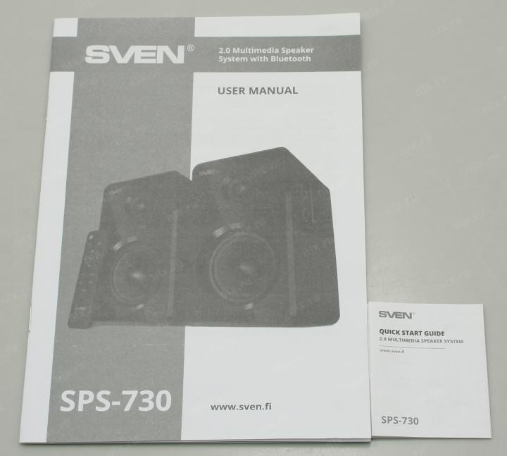 Колонки SVEN SPS-730 Black (2x25W, дерево, Bluetooth,  microSD, USB, ПДУ)