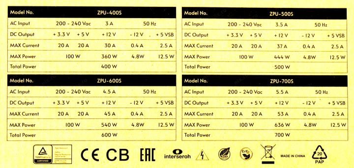 Блок питания Chieftec Eon <ZPU-600S>  600W ATX (24+4x4+4x6/8пин)
