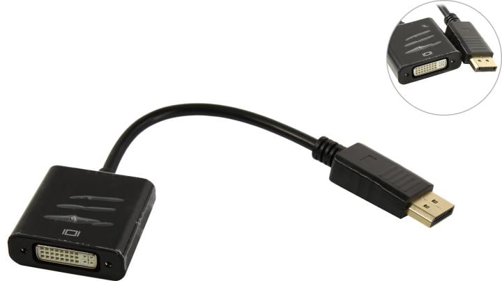 Cablexpert <A-DPM-DVIF-002> Кабель-адаптер DisplayPort(M)  -> DVI(29F) 0.1м