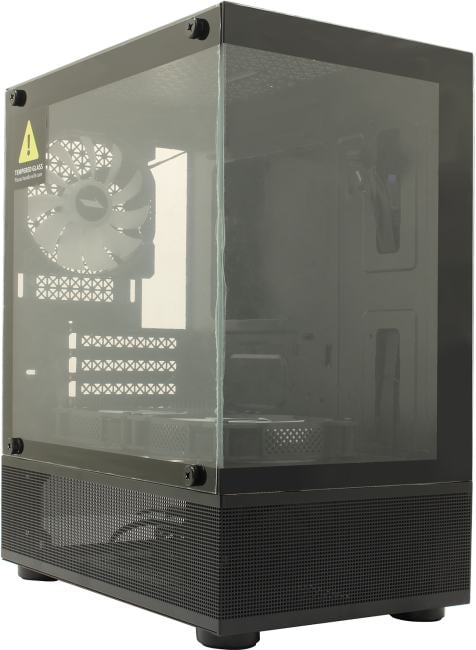 Корпус для ПК 1STPLAYER - Mi2-A, mITX, mATX, 1х2.5", 1х3.5", 1xUSB2.0, 1xUSB3.0, Mini Tower, без БП, цвет чёрный, Mi2-A-BK-2F1R-1F1