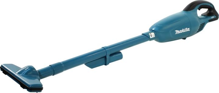 Строительный пылесос Makita DCL180Z синий, питание от аккумулятора, 30 Вт, уборка сухая, пылесборник 0.65 л, без АКБ, без ЗУ (работа от АКБ max 20 мин)