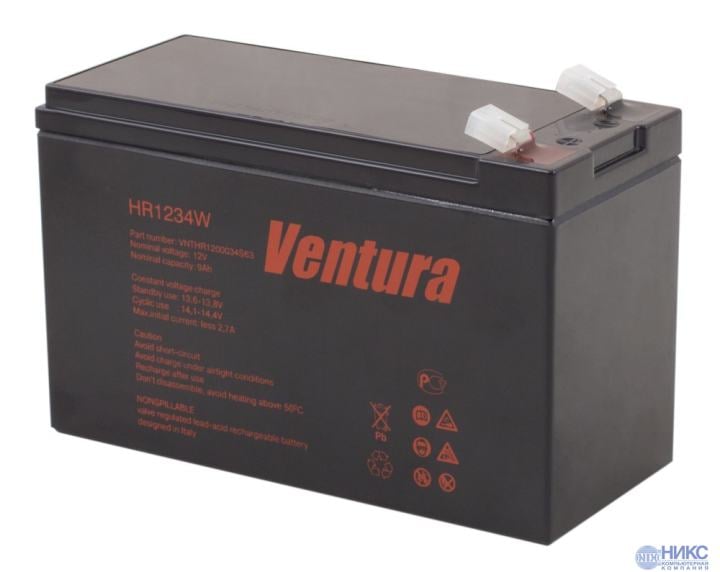 Аккумулятор VENTURA HR 1234W, 12В, 9Ач, 222Вт/блок