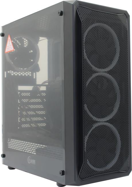 Корпус Powercase CMIZB-L4, Midi-Tower, Mesh, стекло, 4×120мм, ATX