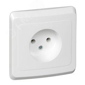 Розетка Schneider Electric PC16-001b, 1-местная, с крышкой, белая