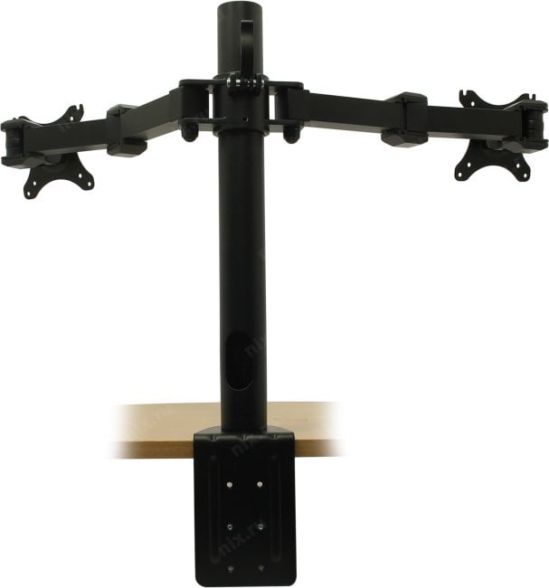ONKRON <D221E> Настольный кронштейн для 2-х мониторов (VESA75/100,  10-32",  2x10кг)
