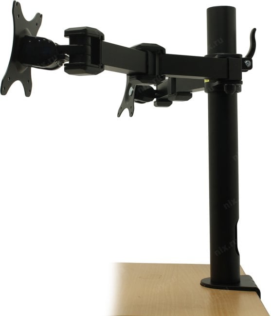 ONKRON <D221E> Настольный кронштейн для 2-х мониторов (VESA75/100,  10-32",  2x10кг)