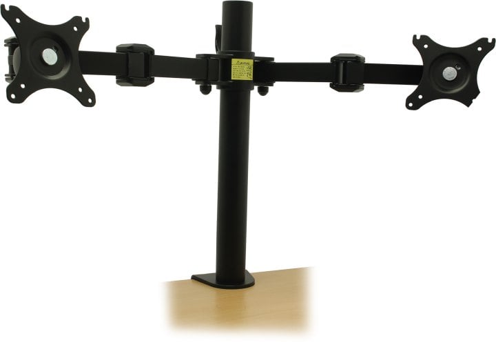 ONKRON <D221E> Настольный кронштейн для 2-х мониторов (VESA75/100,  10-32",  2x10кг)