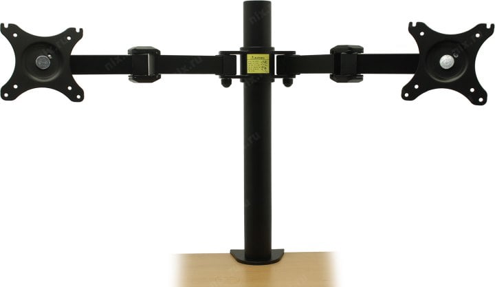 ONKRON <D221E> Настольный кронштейн для 2-х мониторов (VESA75/100,  10-32",  2x10кг)