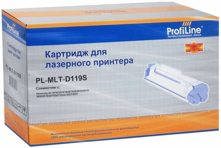 Картридж лазерный ProfiLine PL-MLT-D119S для принтеров Samsung ML-1610/1615/1620/1625/2010/2015/2020/2510/2570/2571N/SCX-4521/4321/Xerox 3117/3122/DELL 1100/1110 2000 копий