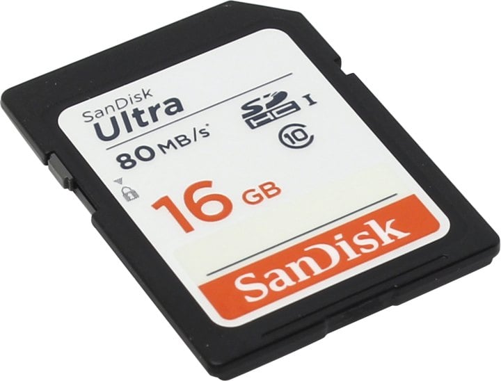 SanDisk Ultra <SDSDUNC-016G-GN6IN> SDHC Memory Card 16Gb  UHS-I U1 Class10
