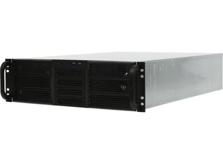 Server Case 3U Procase <RE306-D6H4-FE8-65> Black  E-ATX, без БП
