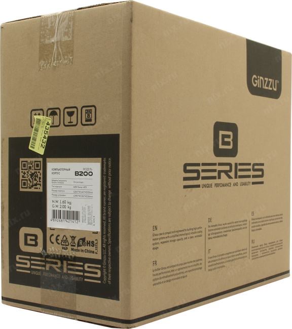 Minitower Ginzzu B200 MicroATX  без  БП